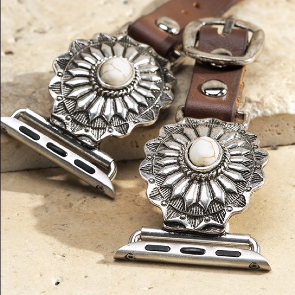 Natural Stone Concho Apple Watch Band - Picture 5 of 7